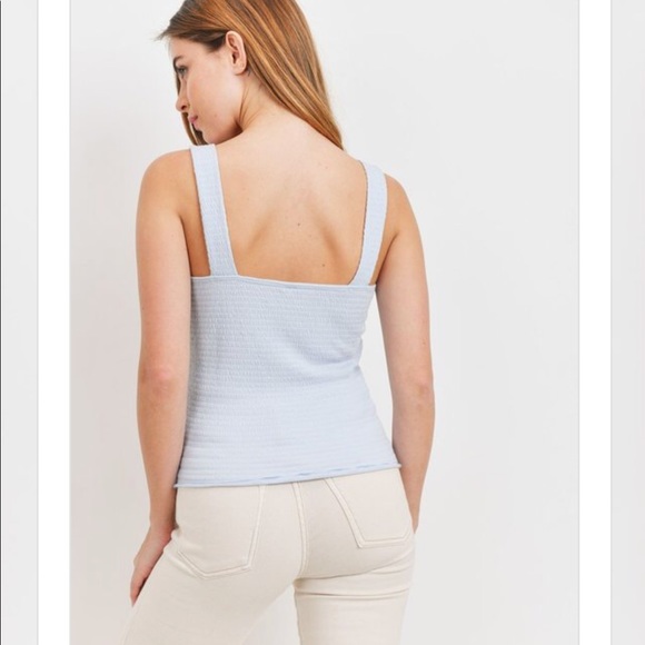 New Paper Crane Smocked Merrow Edge Tank Top Colour Pink Size Medium - Picture 8 of 13